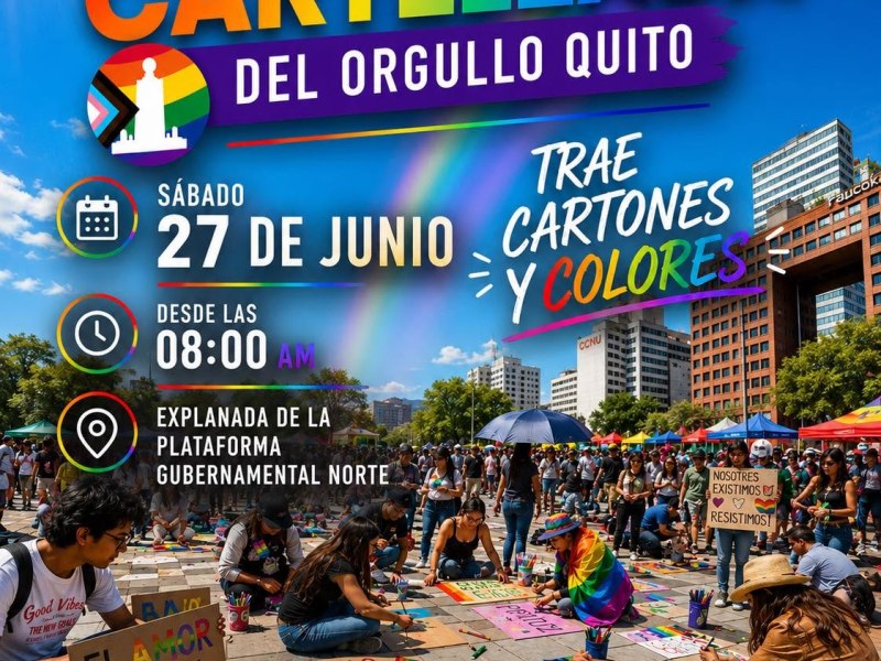 ¡Confirmado el punto de encuentro! El Orgullo Quito 2026 arrancará en la Plataforma Norte con una gran ‘Carteleada’